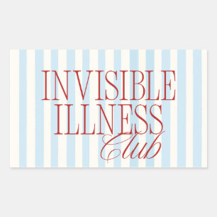 'Invisible Illness Club' Süßer Spoonie-Aufkleber Rechteckiger Aufkleber