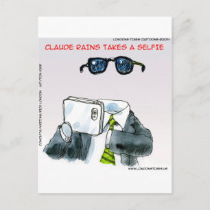 Invisible Selfie Funny Postkarte