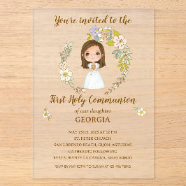 Invitación acrílico GEORGIA Primera Comunión Acryleinladungen