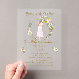 Invitación acrílico JULIA Primera Comunión Acryleinladungen