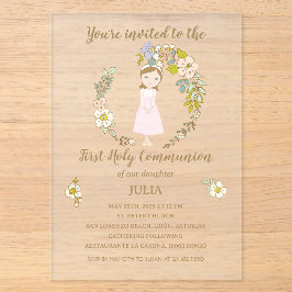 Invitación acrílico JULIA Primera Comunión Acryleinladungen