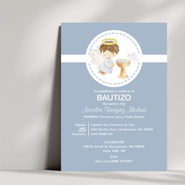 Invitacion Bautizo Boy Angel Niedliche Taufe Katho Einladung (Von Creator hochgeladen)