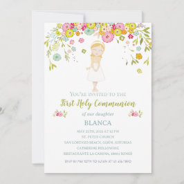 Invitación BLANCA Primera Comunión Einladung