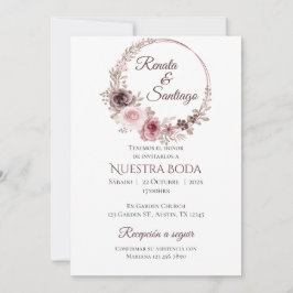 Invitación Boho Spanish Wedding Invitation Einladung