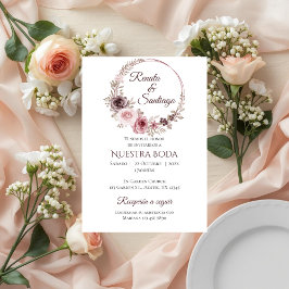Invitación Boho Spanish Wedding Invitation Einladung