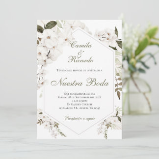 Invitación Boho Spanish Wedding Invitation Einladung