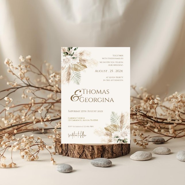 Invitación Boho Wedding Invitation (Créateur téléchargé)