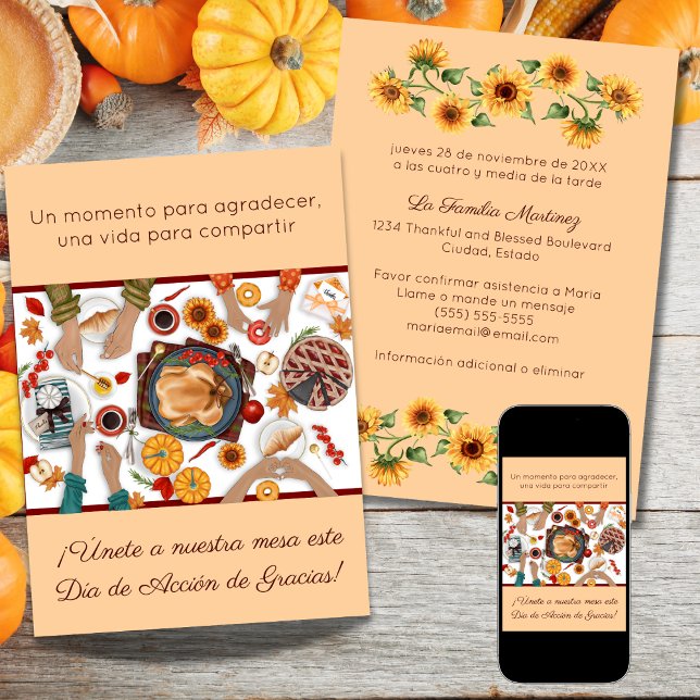 Invitación Cena de Acción de Gracias Mesa Familia Einladung (Von Creator hochgeladen)