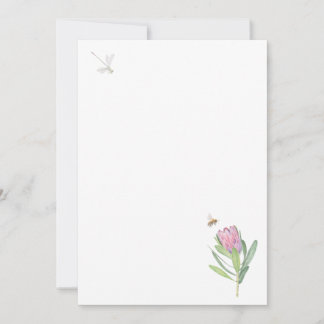 Invitación con flor rosa einladung