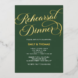 Invitación Con Relieve Metalizado Rehearsal dinner Folieneinladung