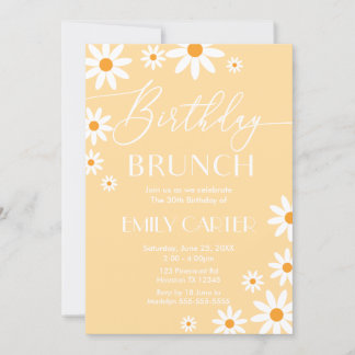 Invitación Daisies Birthday Brunch Party Invitatio Einladung