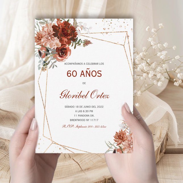 Invitación de 60 Años Mujer Einladung (Von Creator hochgeladen)