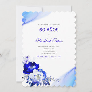 Invitación de 60 Años Mujer Einladung