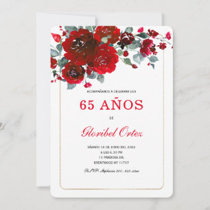 Invitación de 65 Años Mujer Einladung