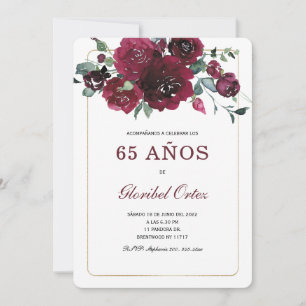 Invitación de 65 Años Mujer Einladung
