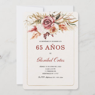 Invitación de 65 Años Mujer Einladung