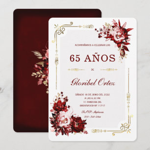 Invitación de 65 Años Mujer Einladung