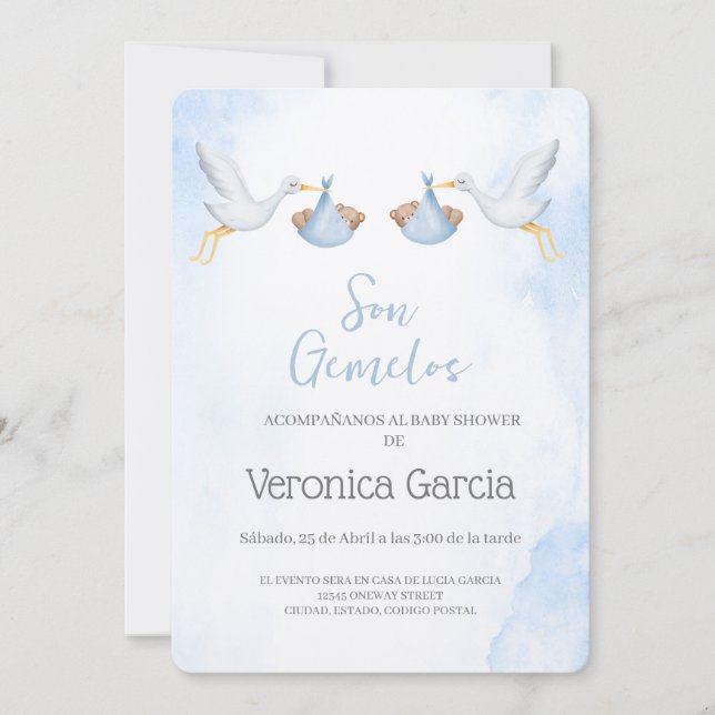 Invitacion de baby dusche para para einladung (Vorderseite)