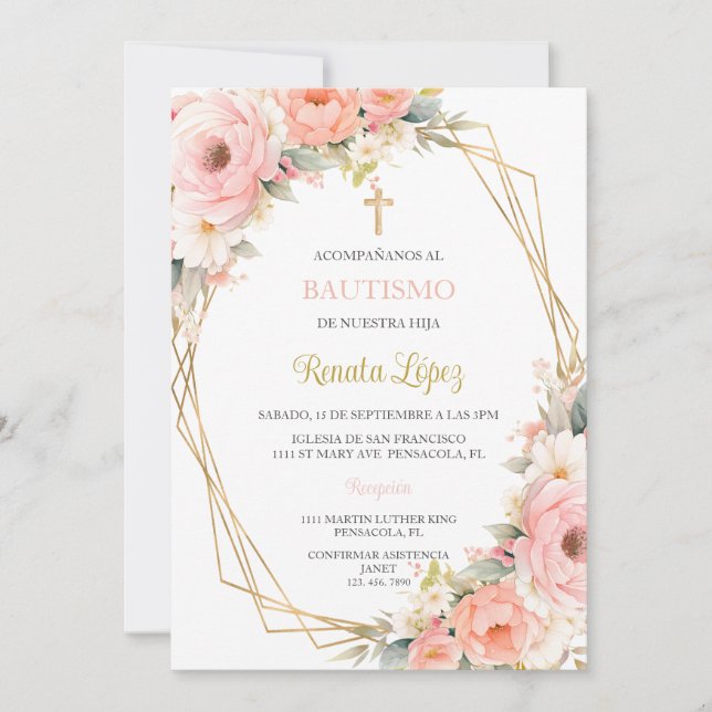 Invitacion de bautismo einladung (Vorderseite)