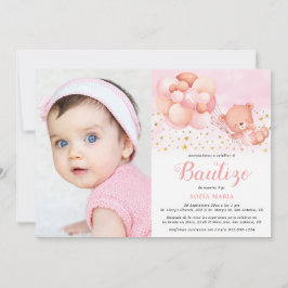Invitación de Bautizo para Niña con Foto Taufe Einladung