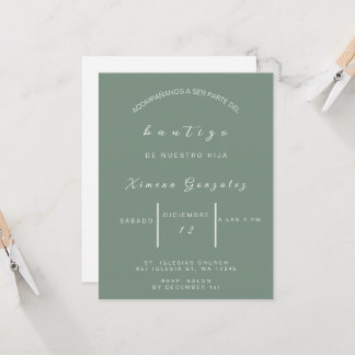 Invitacion de bautizo Spanisch Einladung