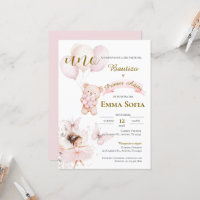 Invitación de Bautizo y primer año en español