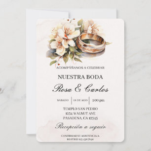 Invitacion de boda con anillo einladung