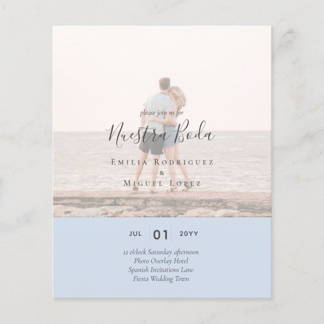 Invitación de Boda con Superposición de Fotos Flyer (Vorne)