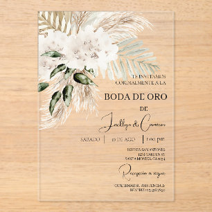 Invitación de boda de oro acryleinladungen
