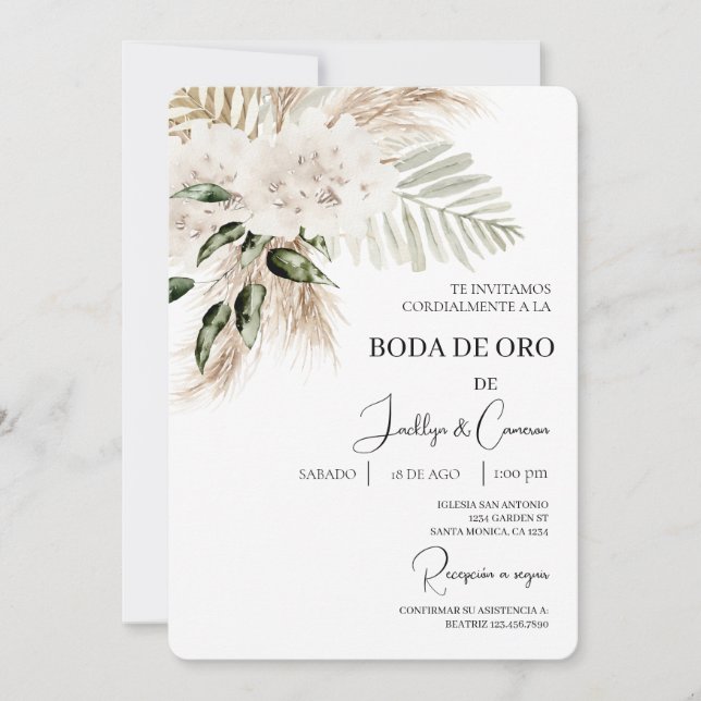 Invitación de boda de oro einladung (Vorderseite)