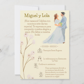 Invitación de Boda  Personalizable  Einladung