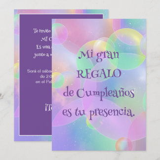 Invitación de Cumpleaños - Burbujas Einladung