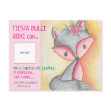 INVITACIÓN DE CUMPLEAÑOS - DULCE ROXI CON FOTO