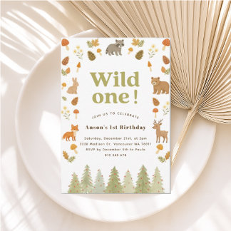 Invitación de cumpleaños para animales de Woodland Einladung