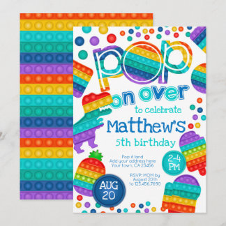 Invitación de cumpleaños Pop It Einladung