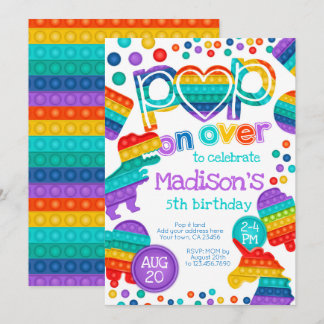 Invitación de cumpleaños Pop It Einladung
