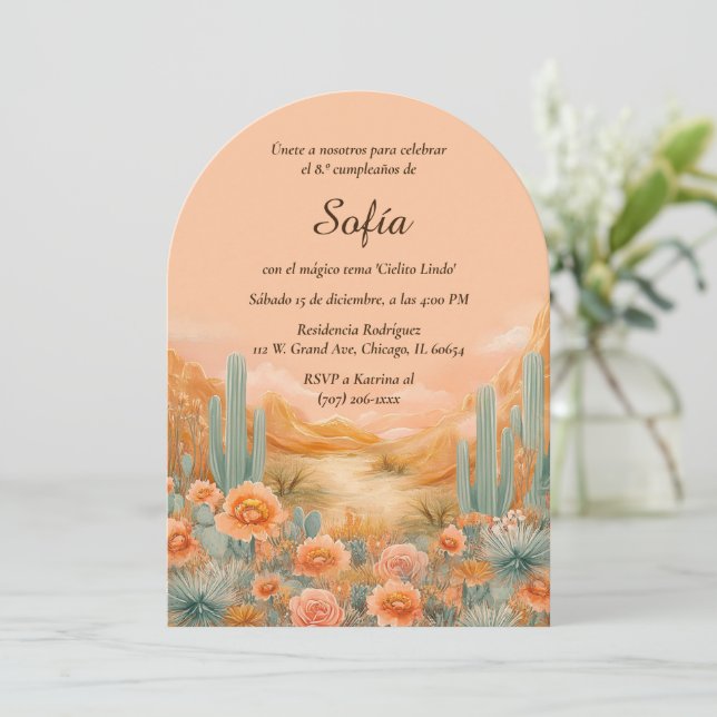 Invitación De Cumpleaños Temática Cielito Lindo Einladung (Stehend Vorderseite)