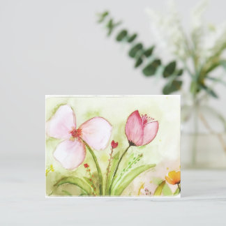 invitacion de Flores Postkarte