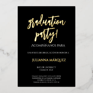 Invitación de foil paración a graduación folieneinladung