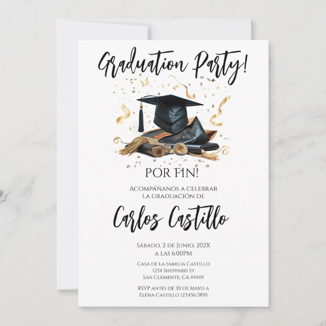 Invitacion de Graduacion Einladung (Vorderseite)