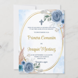 Invitación de primera comunión para niño einladung