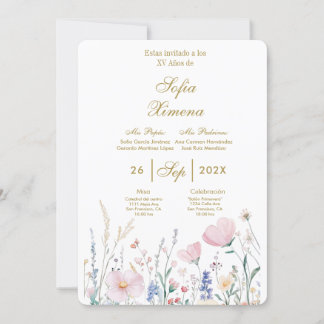 Invitación de quinceañera einladung