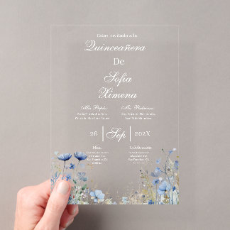 Invitación de quinceañera elegante  invitation acryleinladungen
