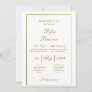 Invitación de quinceñera elegante einladung