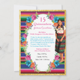 Invitación de Quinceñera Mexicana Einladung