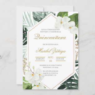 Invitación de XV años flor de eucalipto Einladung