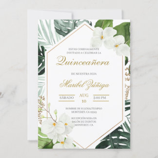 Invitación de XV años flor de eucalipto Einladung
