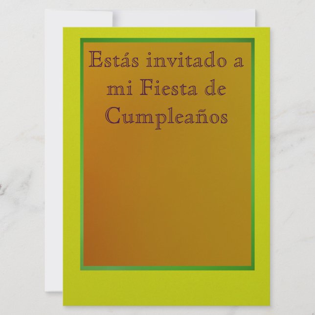 Invitación - Fiesta de Cumpleaños Einladung (Vorderseite)