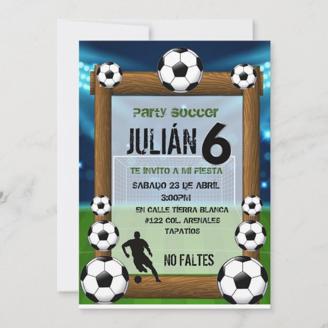 Invitación futboll einladung (Vorderseite)