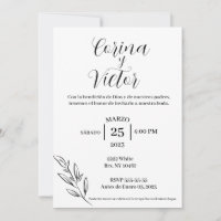 Invitacion minimalistas en español